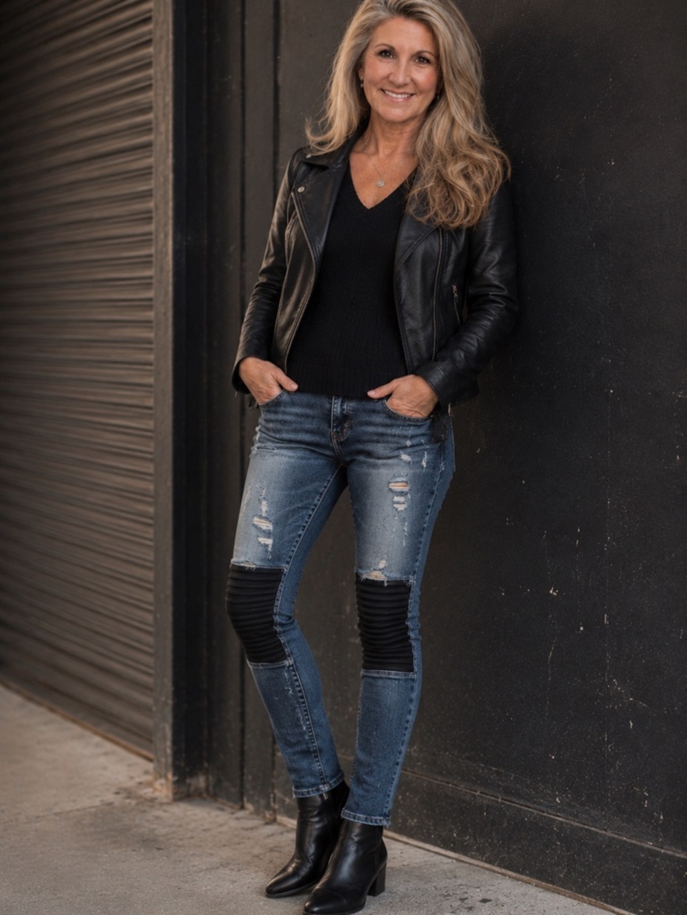 Cult of Individuality Zen Midrise Moto Jeans Distressed Biker Knee Denim 29